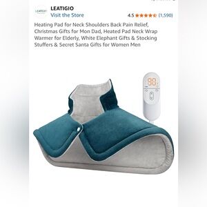 Electric Heating Pad for Neck Shoulder Back Pain Relief Therapy Home Use